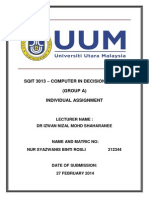 SQIT 3013 - Computer in Decision Making (Group A) Individual Assignment