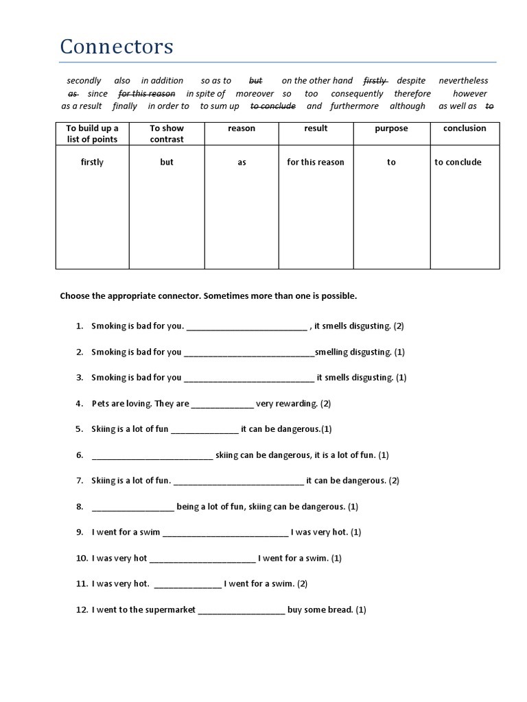 FCE Writing Connectors Argumentative Essay PDF Tobacco Smoking