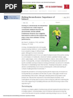 Kicking Biomechanics - Importance of Balance - Lower Extremity Review Magazine