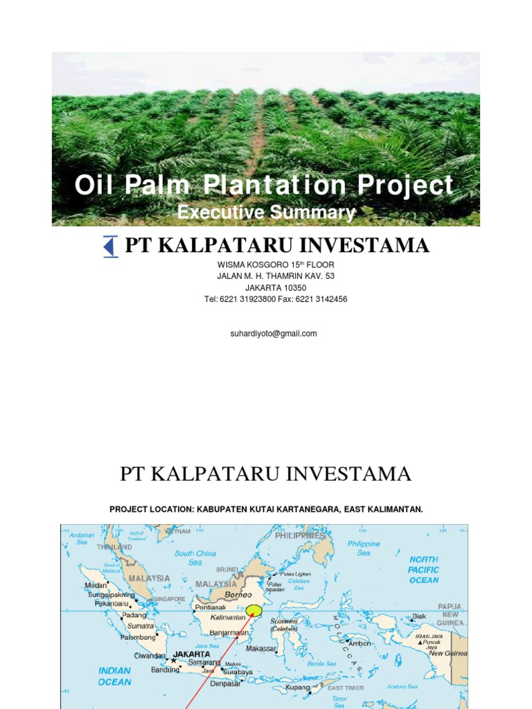 PT Kalpataru Investama Palm Oil Project | PDF | Business