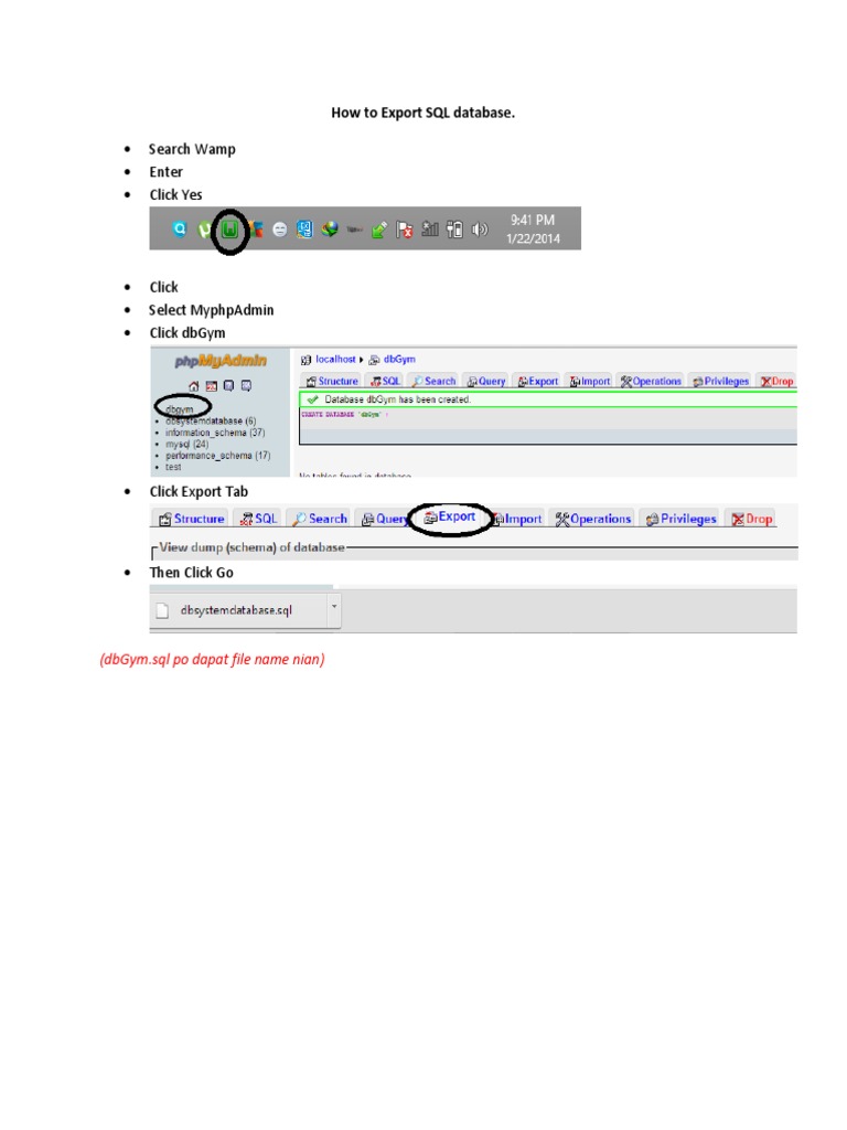 How To Export SQL Database | PDF | Data Management | Databases