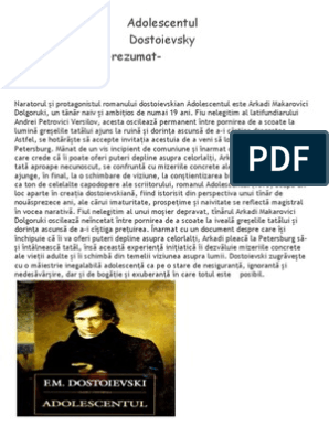 adolescentul dostoievski pdf