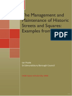 The MGMT and Maintenance of Historic Streets and Squares