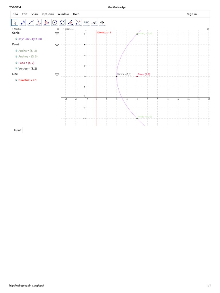 GeoGebra Conic Sections Guide | PDF | Teaching Methods & Materials ...