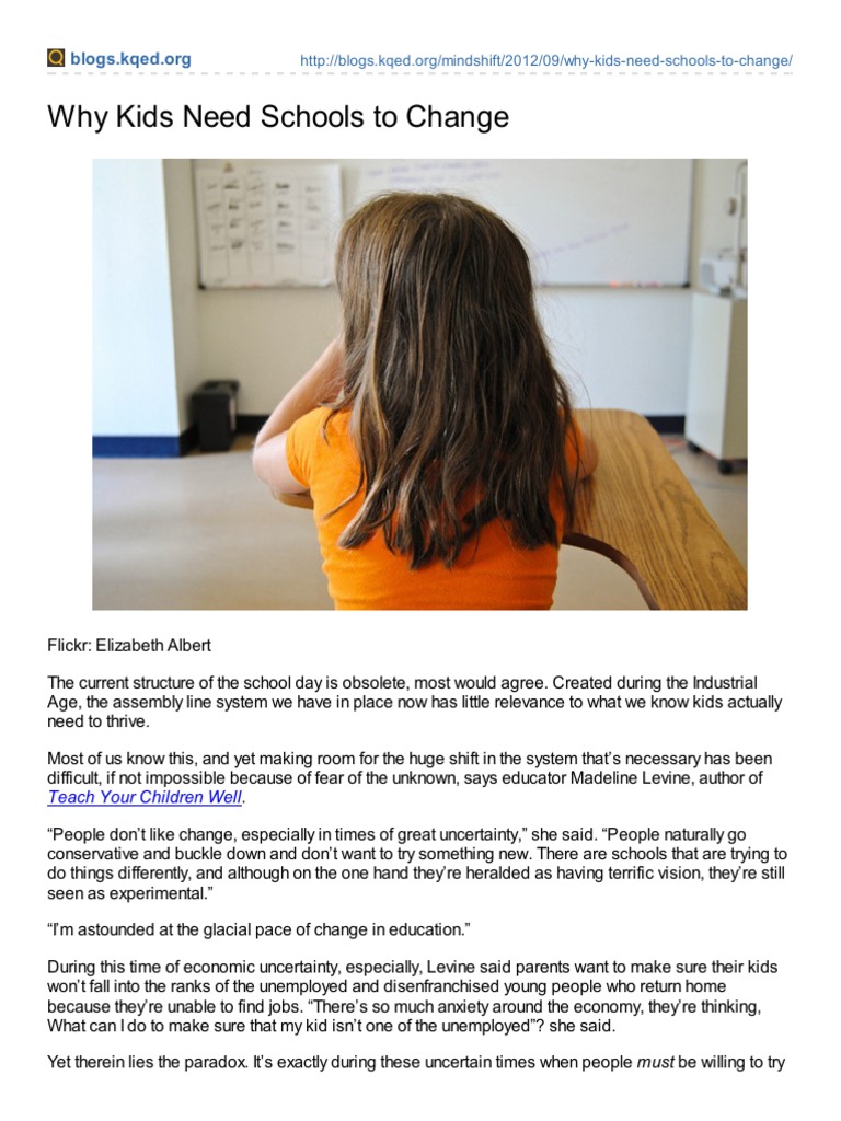 Transforming Outdated School Systems | PDF | Project Based Learning ...