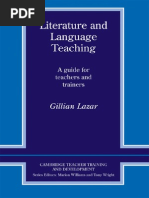 Download Gillian Lazar Literature and Language Teaching a Guide for Teachers and Trainers 1993 1 by Matei Daniel SN209402426 doc pdf