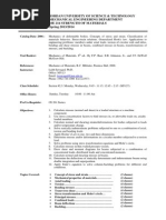 Syllabus - Strength of Materials