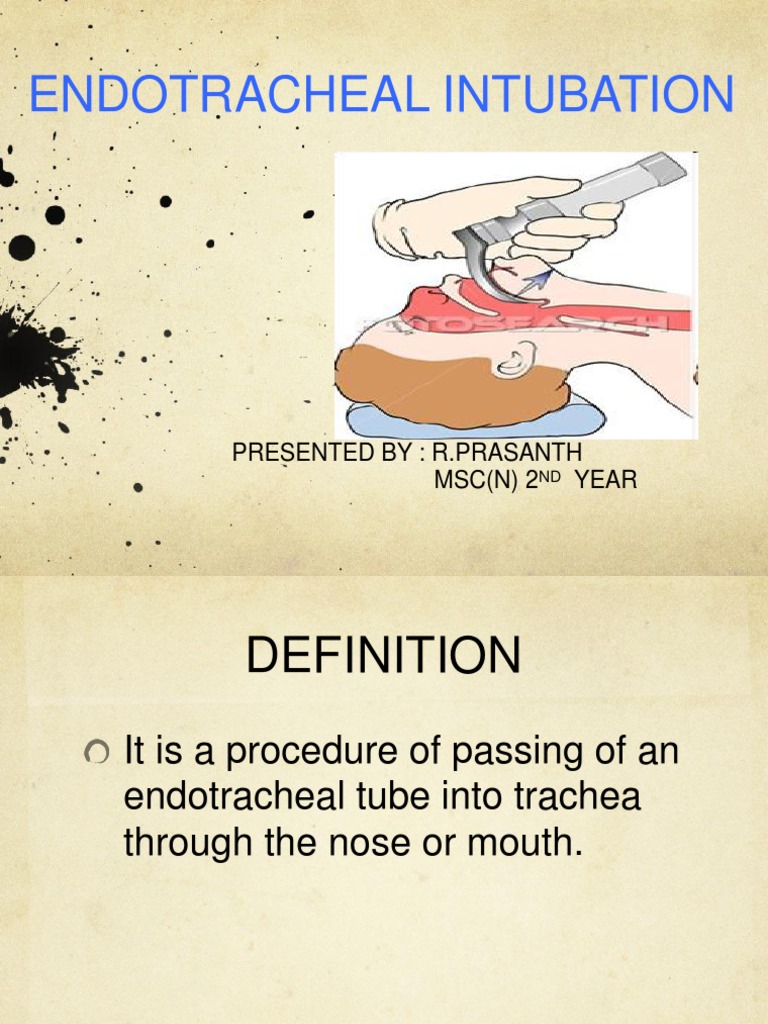 Endotracheal tube insertion ppt Human Anatomy Medicine