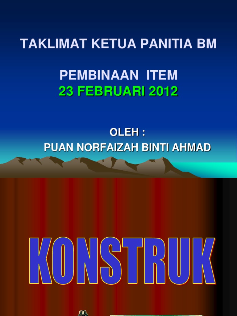 Pembinaan Item Bm Pdf