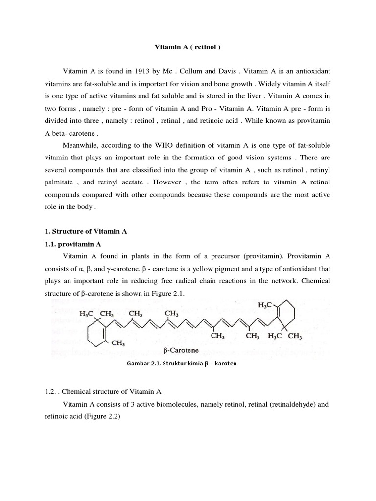 Vitamin A English PDF Vitamin A Vitamin