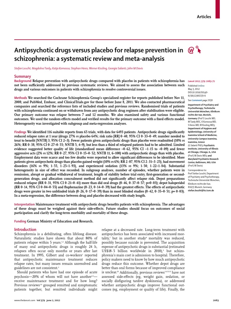 The Lancet Psychiatry 9 Antipsychotic Schizophrenia