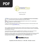 Download Interior Decorator Sample Marketing Plan - UK by Palo Alto Software SN2094368 doc pdf