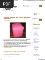 Pufe de garrafa pet, como montar a estrutura - Vila do Artesão