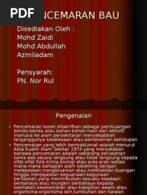 Pencemaran Bau Pdf