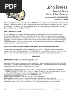 John Fowles Research Guide