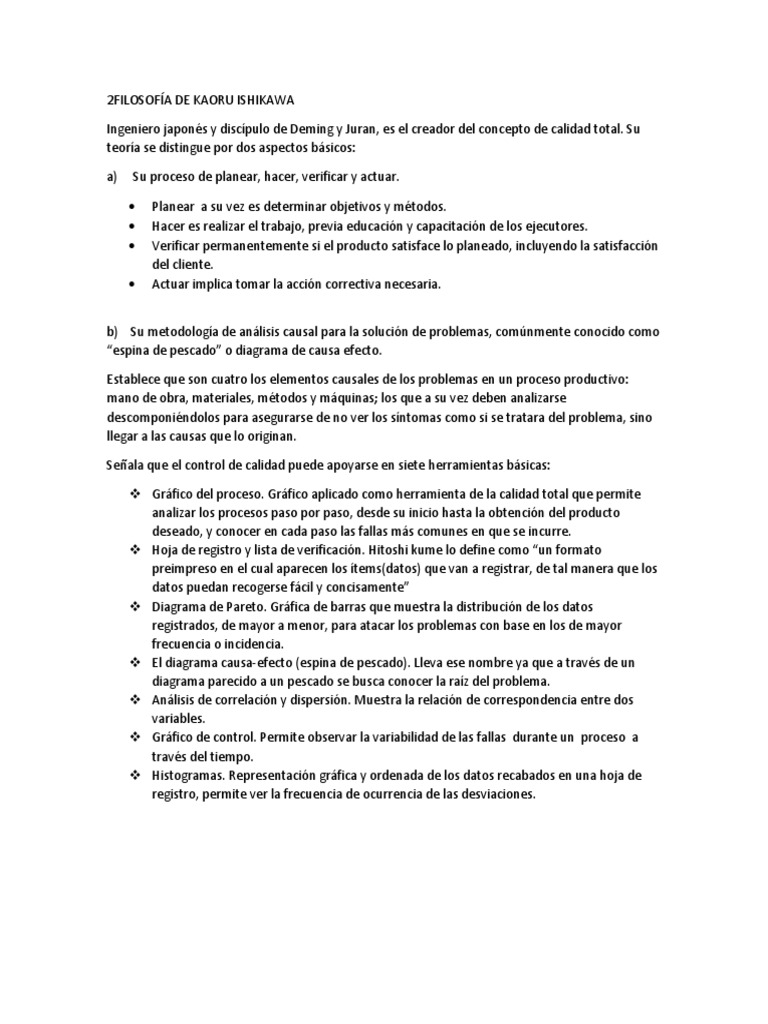 FILOSOFÍA DE KAORU ISHIKAWA