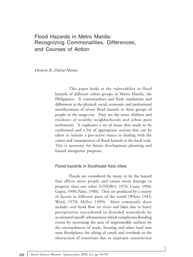 Flood Hazards in Metro Manila | PDF | Flood | Metro Manila