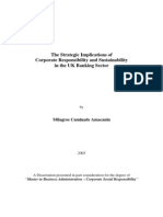 The Strategic Implications of Corporate Responsibility and Sustainability in The UK Banking Sector