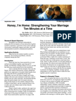 Honey, I'm Home: Strengthening Your Marriage Ten Minutes at A Time