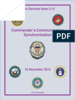 Joint Doctrine Note 2-13 Commander's Communication Synchronization (2013)