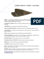 Glossary of Terms Used in "Lithic" Analysis: Backed Into A Corner