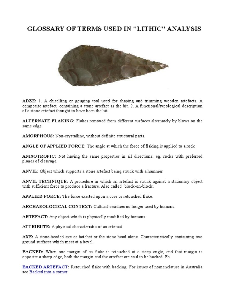 Glossary of Terms Used in 