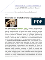 Acesso a Internet e Um Direito Humano Fundamental