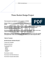 Water Rocket Design Project