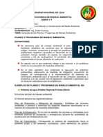 Deber 1 Consulta de Los Planes y Programas de Manejo Ambiental