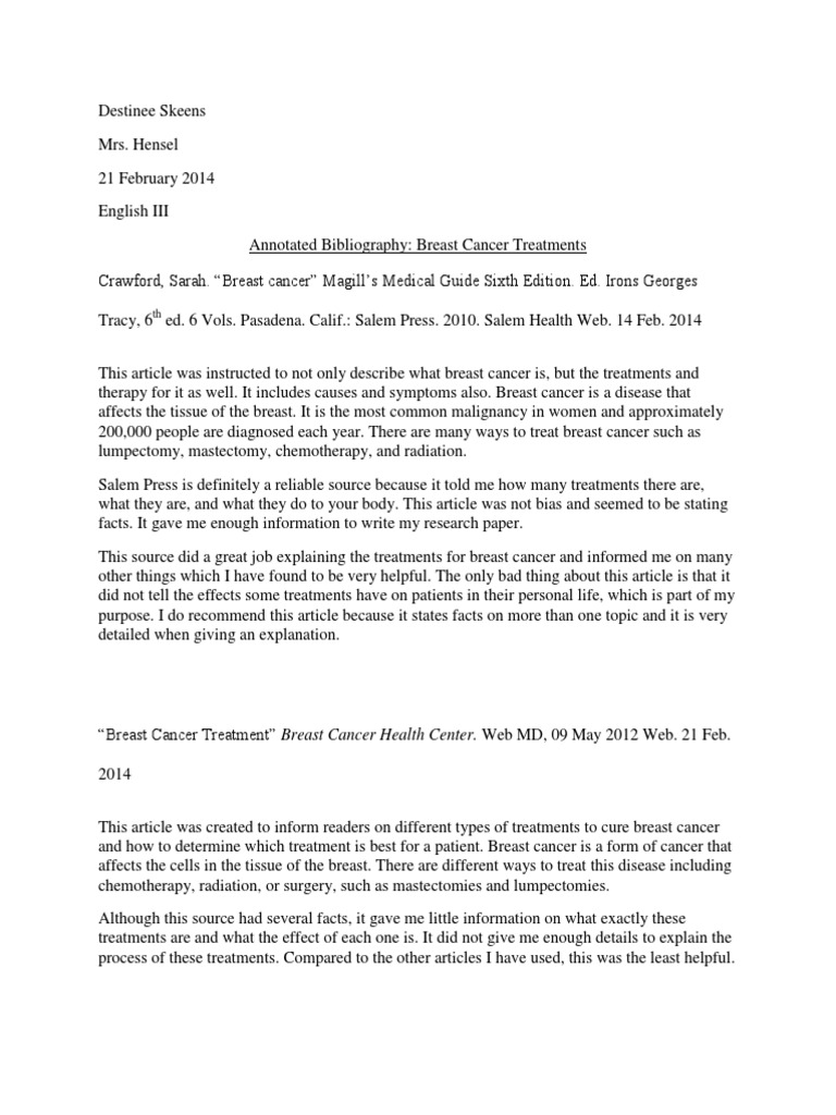 Annotated bibliography template image