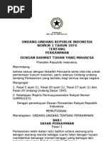 Download UU No 1 Tahun 74 Tentang Perkawinan by KUA Sukaluyu SN20948985 doc pdf