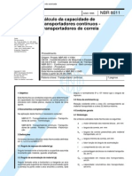 NBR 08011 - 1995 - Calculo Da Capacidade de Transportadores Continuos - Transportadores de Correi