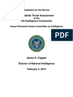 US Intelligence Community 2014 Threat Assessment