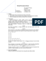 Sistem Persamaan Linear