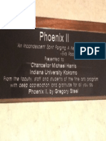 Michael Harris Chancellor, An Incandescent Spirit Forging a New Reality, פרופסור וצ'נסלור מייקל הריס, Phoenix II, Phoenix 2