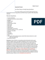 Chemistry Independent Honors Project Proposal