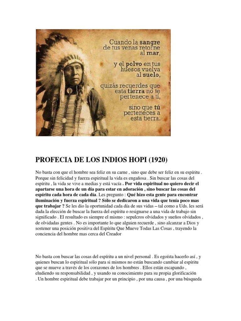 9 Señales De Las Profecías De Los Indios Hopi En Alamongordo
