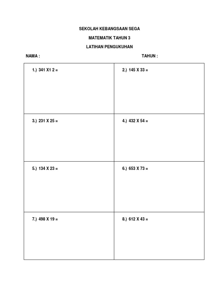 Lembaran Darab Tahun 3 Pdf