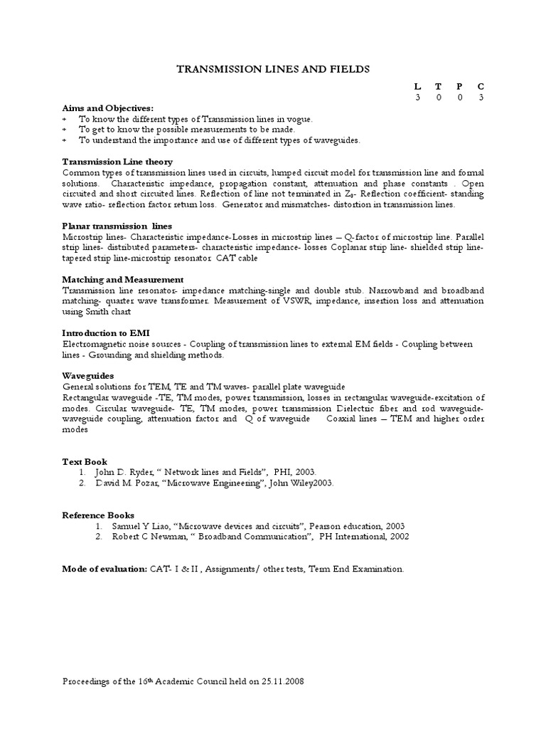 Transmission Lines and Waveguides Overview | PDF