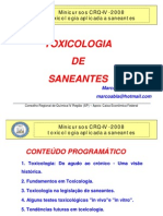 TOXICOLOGIA
DE
SANEANTES
