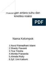 Hubungan Antara Suhu Dan Kinetika Reaksi