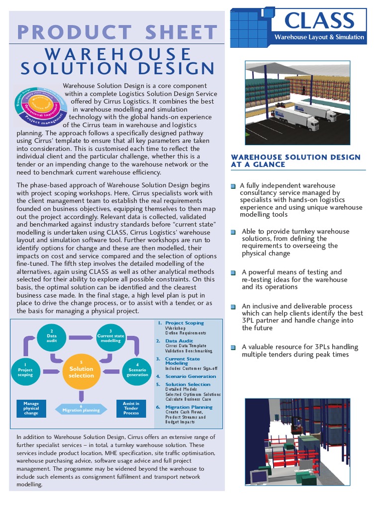 Warehouse Solution Design PDF Simulation Logistics