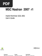 MSC.Nastran 2007 Implicit Nonlinear (SOL 600) User's Guide