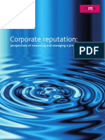 Corporate Reputation Perspectives of Measuring and Managing a Principal Risk