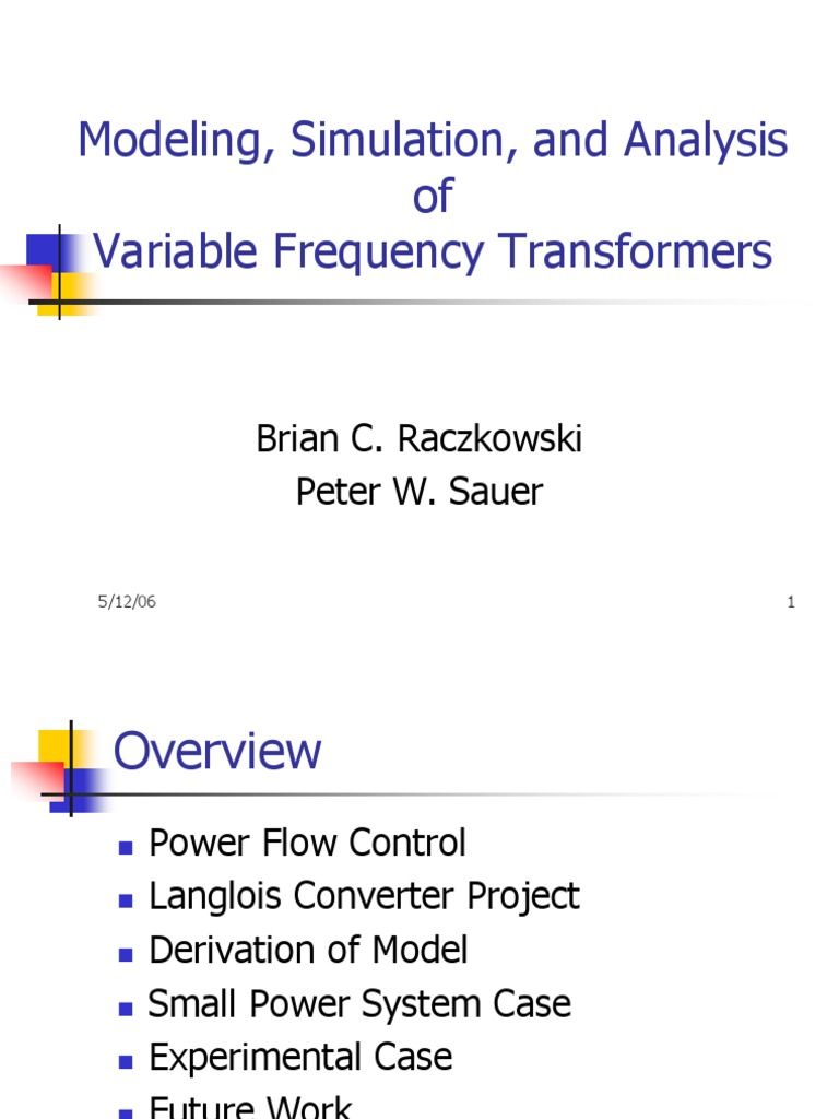 Variable Frequency Transformer Analysis | PDF | High Voltage Direct ...