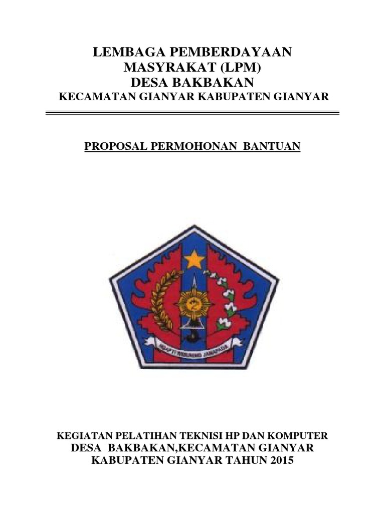 Proposal Pelatihan Teknisi | PDF | Ilmu Sosial | Sains & Matematika