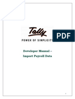 Developer Manual - Import Payroll Data