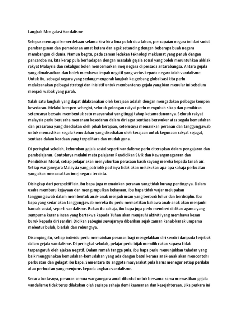 Langkah Mengatasi Vandalisme Pdf