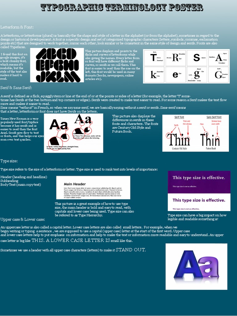Understanding Typographic Terminology | PDF | Typefaces | Serif
