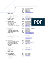 List of Members of the Committee of Administration 2012-2013